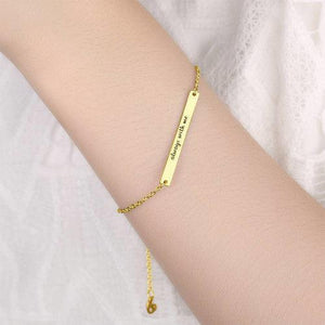 AntiqueAccesories Custom Bar Engraved Bracelet