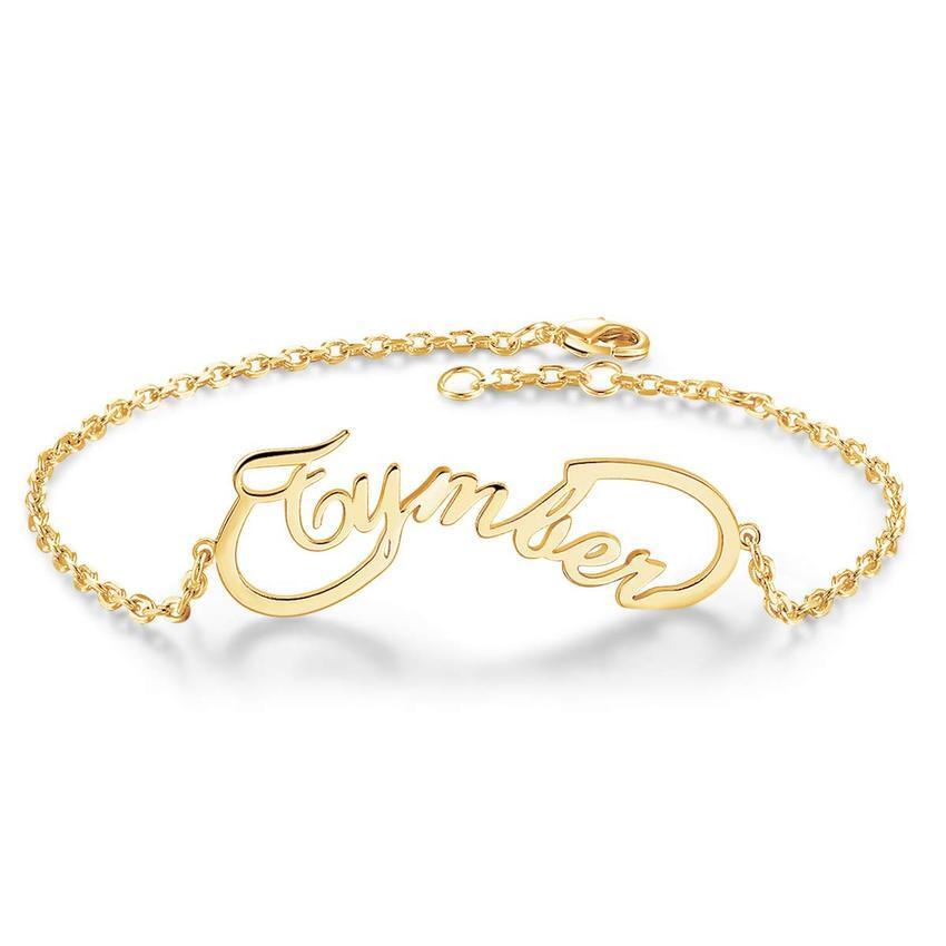 AntiqueAccesories golden Infinity Personalized Name Bracelets