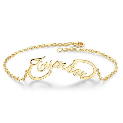 AntiqueAccesories golden Infinity Personalized Name Bracelets