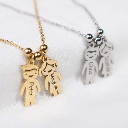 AntiqueAccesories Personalized Engraved Couple Name Necklace