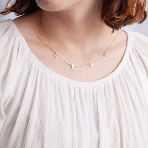 AntiqueAccesories Silver Customize Initial Necklace