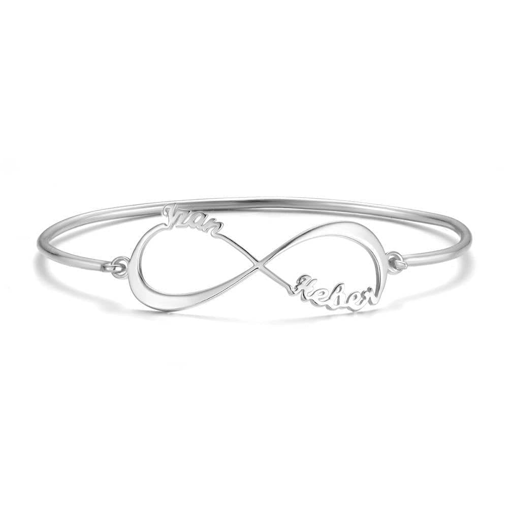 AntiqueAccesories silver Name Cuff Bangle