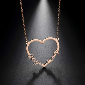 Baebie Silver Personalized Couple Name Pendant