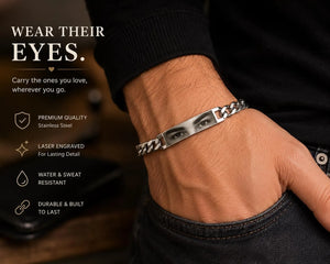 Personalized Photo Engraved Bracelet Eye