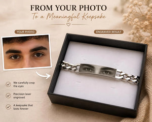 Personalized Photo Engraved Bracelet Eye
