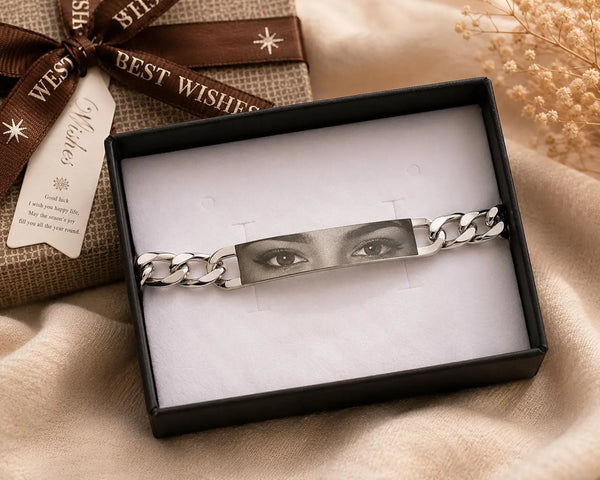 Personalized Photo Engraved Bracelet Eye