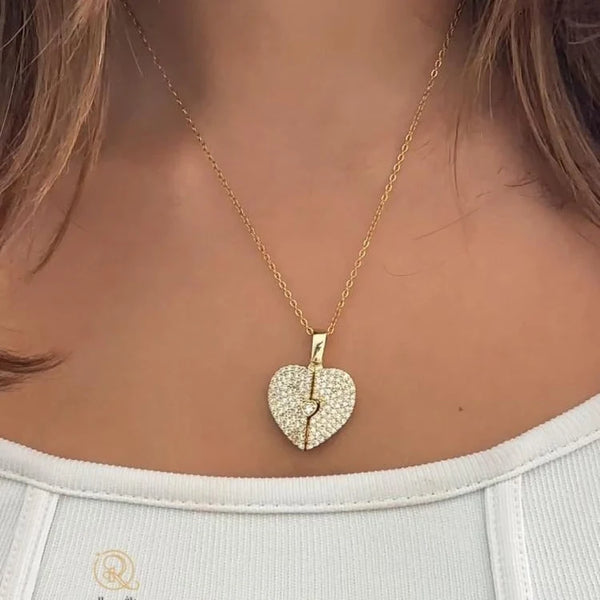 Beautiful Engraved Name Angel Wing Heart Necklace