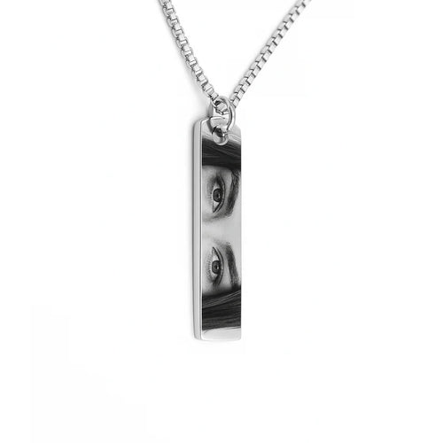 Personalized Photo Engraved Necklace (Eye/Half Face)